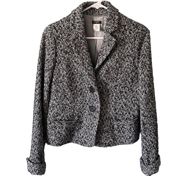 J Crew Women's Blazer Size Small, 2 Front Pocket in Polyester Acrylic Wool Blend - Picture 1 of 12